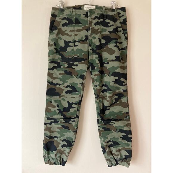 NILI LOTAN French Camo Military Pants Joggers Cropped Patch Pocket 4 - Picture 7 of 11